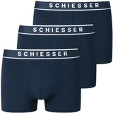 SCHIESSER 95/5 Shorts Organic Cotton webgummibund dunkelblau M 3er Pack