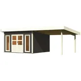 Karibu Perlsee 5, BxT: 665x420 cm, (Set), mit Anbaudach