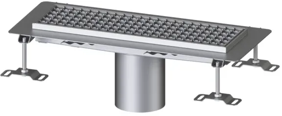Kessel Ferrofix Kastenrinne 6015050 Edelstahl, 158x542x55mm, Auslauf senkrecht