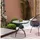 Outsunny Gartentisch Beistelltisch Ø 80 x 72 cm Schwarz