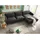 MASSIVMOEBEL24.DE Ecksofa 285x161x81 Silikon-Feder Mix schwarz TRIENT