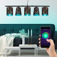 ETC Shop Smart led Pendelleuchte Esstisch dimmbar Hängelampe schwarz