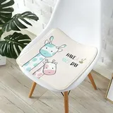 champracer Sitzkissen Kinder Runde Stuhlkissen Sitzkissen Stuhl Sitzpolster, Waschbare Weiche Komfort Stuhlauflage als Kissen für Outdoor Indoor Gartenstuhl (Niedliche Giraffe,25 x 25 cm)
