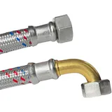 KLASEBO® Panzerschlauch 3/4" Zoll, Edelstahl, Bogen, Dn13, Flexibel, 1000mm
