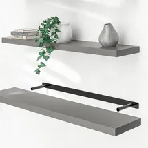 CASARIA Hängeregal 110 x 3,8 x 23 cm Grau