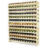 Proregal Weinregal VINOTECA Flex HxBxT 134x119x29cm | 144 Flaschen Massives Kiefernholz Natur unbehandelt | Flaschenregal Holzregal