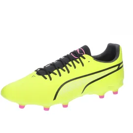 Puma King Pro FG/AG Soccer Shoes, Electric Lime-Puma Black-Poison Pink, 44