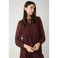 More & More Chiffonbluse rostbraun