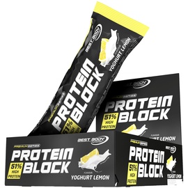Best Body Hardcore Protein Block Joghurt-Lemon Riegel 15 x 90 g