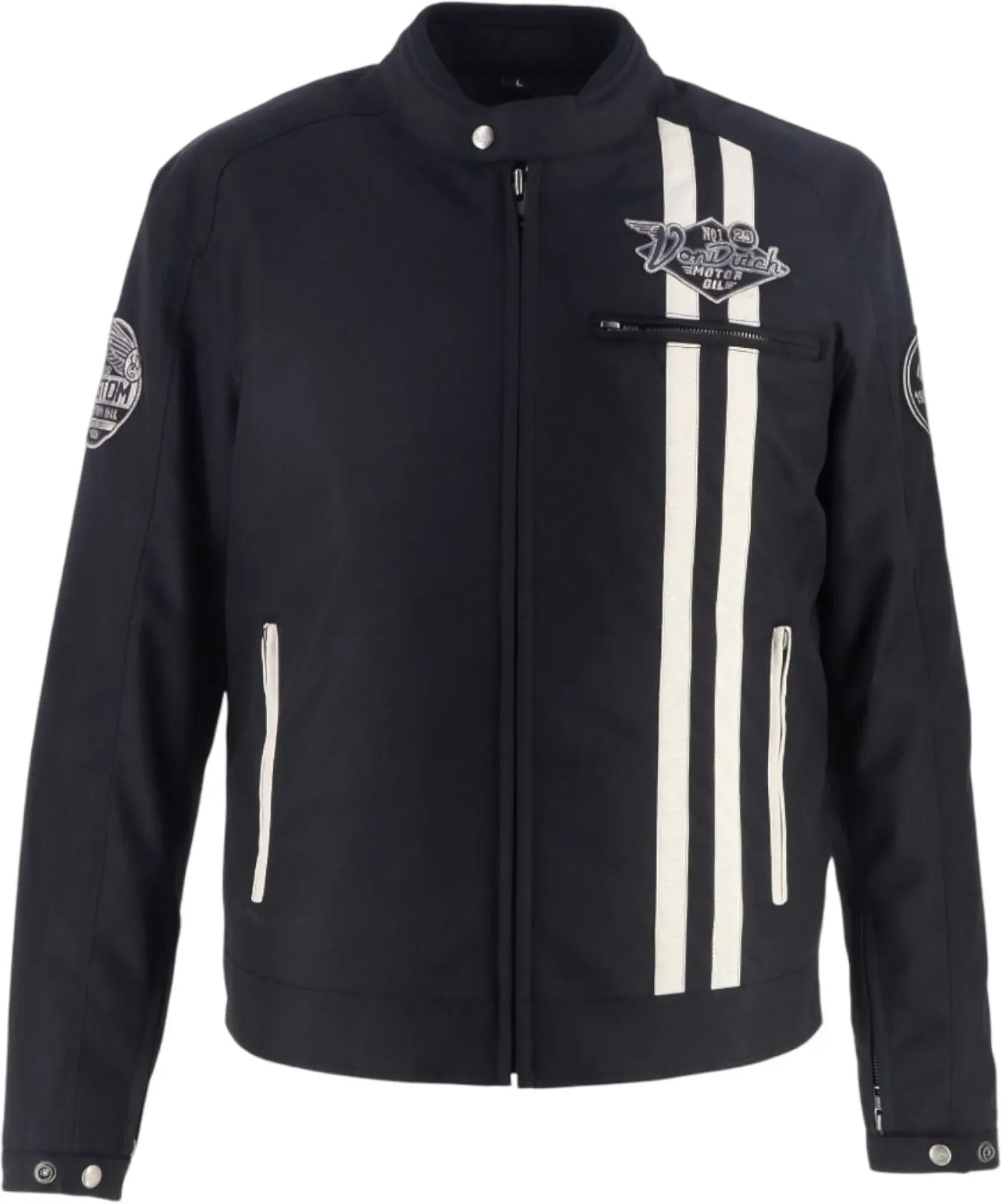 Von Dutch X Helstons Speed Racer Motorrad Textiljacke, schwarz-beige, Größe 2XL für Männer