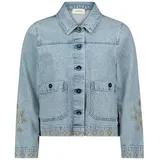 Cartoon Jeansjacke mit Stickerei 40