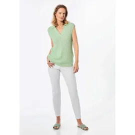 GOLDNER Rundhalspullover Salbei 23
