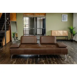 KAWOLA Schlafsofa Wiolo Leder grau