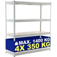 CLP Lagerregal 160x60x180 cm weiß