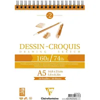 Clairefontaine Zeichenblock Croquis 1 St. 35 Blatt 160 g weiß
