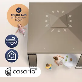 CASARIA Pavillon Lorca 3 x 3 m inkl. Seitenteile Taupe