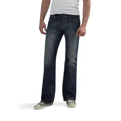 Jeans Blau Tiefer Bund Knopfleiste L 32