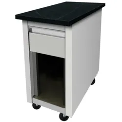 Groju Kassentisch Edelstahl Granit Schwarz Kassentheke Ladentheke 400x820x870mm