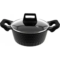 COFI Almina Kochtöpfe in Schwarz Aluminium-Druckguss mit Antihaftbeschichtung 4,3L