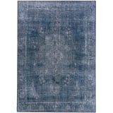 benuta Pop Teppich Laury Blau 200x300 cm - Vintage Teppich im Used-Look