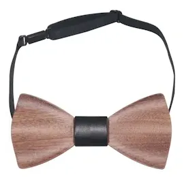 HMF 3850-02 Holzfliege Männer Handarbeit, 6 x 12 x 1 cm, schwarz