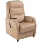 Hukla Fernsehsessel HU-RV15038 Leder 72 x 109 x 82 cm Beige elektrisch mit Fernbedienung