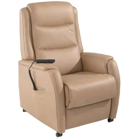 Hukla Fernsehsessel HU-RV15038 Leder 72 x 109 x 82 cm Beige elektrisch mit Fernbedienung