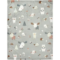 Microfaserdecke BABY FOREST - bunt