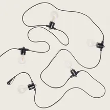 LEDKIA + 5 LED Glühbirnen Filament E27 24V Schwarz | Schwarz