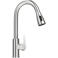 Zeripikfoasp Küchenarmatur, Wasserhahn Küche mit Herausziehbarer Brause Ausziehbar Armatur, Spültischarmatur Edelstahl mit Brause 2 Wasserstrahlarten, 360° Drehbar Mischbatterie Küche, für Küchenspüle