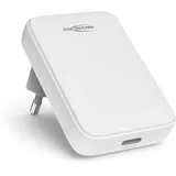 Ansmann USB C Ladegerät, Schnellladegerät USB Adapter, flaches Netzteil,