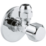 Grohe Eckventil (Wandanschluss, ergonomischer Griff, vereinfachtes Eindichten, wassergeschützte Spindelabsperrung), chrom, 22029000