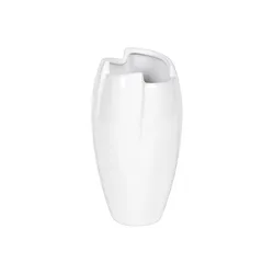 Vase Keramik 8x8x17cm weiß glasiert