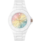 ICE WATCH 019153 Uhr sunset rainbow Blanc Ice Armbanduhr Weiß Rosegold Retro - M