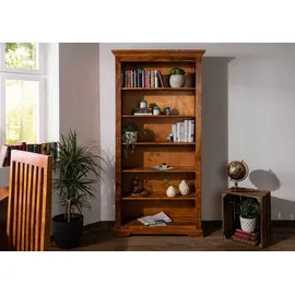 Massivmoebel24 Bücherregal 97 x 35 x 200 cm Hellbraun