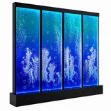 Xlmoebel Zimmerbrunnen Moderne Wasserwand mit LED-Beleuchtung und eleganter Trennwandfunktion, (Water Wall), Hergestellt in Europa weiß