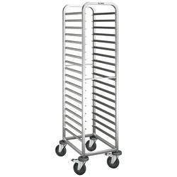 B.PRO RWR 160, Regalwagen aus rostfreiem Edelstahl mit stahlverzinkten Rollen, fahrbar