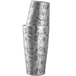 Tin in Tin Shaker Tiki, gewichtet, Urban Bar - Edelstahl (750ml)