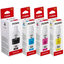 Canon GI-50 Tinten-Set (Schwarz, Cyan, Magenta, Gelb)