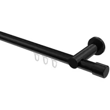 Interdeco Gardinenstange, Schwarz Metall, 300 cm Wohntextilien, Gardinen Ø Vorhänge, Gardinen-Stangen