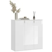 xonox Kommode erweiterbar Sideboard Garberobeschrank Projekt X Kommode weiß Hochglanz,