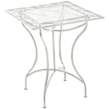 CLP Eisentisch Asina 60 x 60 cm antik weiß