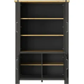 Gami Vitrine Sequoia 121 x 40 x 183 cm Schwarz