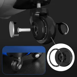 aleos Reisekoffer Set 4-Rollen 100 cm / 100 l blau