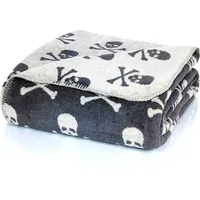 Glart Kuscheldecke Grau skulls XL 150x200 cm, weiche &