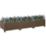vidaXL Hochbeet 120 x 40 x 23 cm Braun