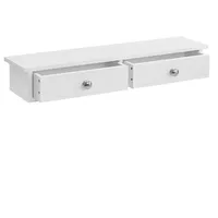 [en.casa] Wandregal Geeste 60 x 15 x 10 cm Weiß