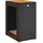 vidaXL Garten-Beistelltisch mit Holzplatte Schwarz Poly Rattan