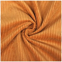 Stofferia Stoff Dekostoff Cord Samt Vandelvira Orange, Breite 140 cm, Meterware orange