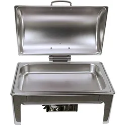 Airbrush-City Edelstahl Luxus Speisenwärmer Warmhaltebehälter Chafing Dish 9,0 Liter